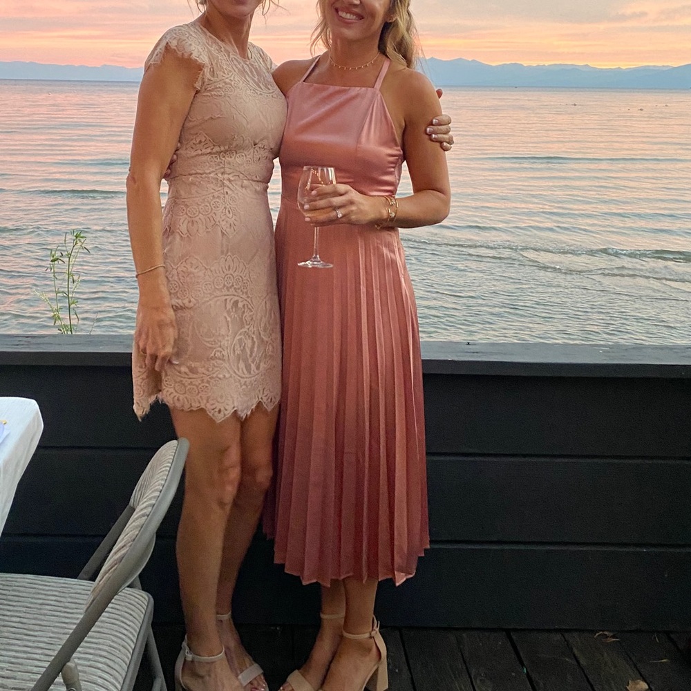 Pink Satin Dress